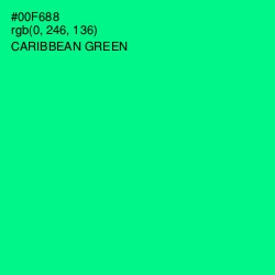 #00F688 - Caribbean Green Color Image